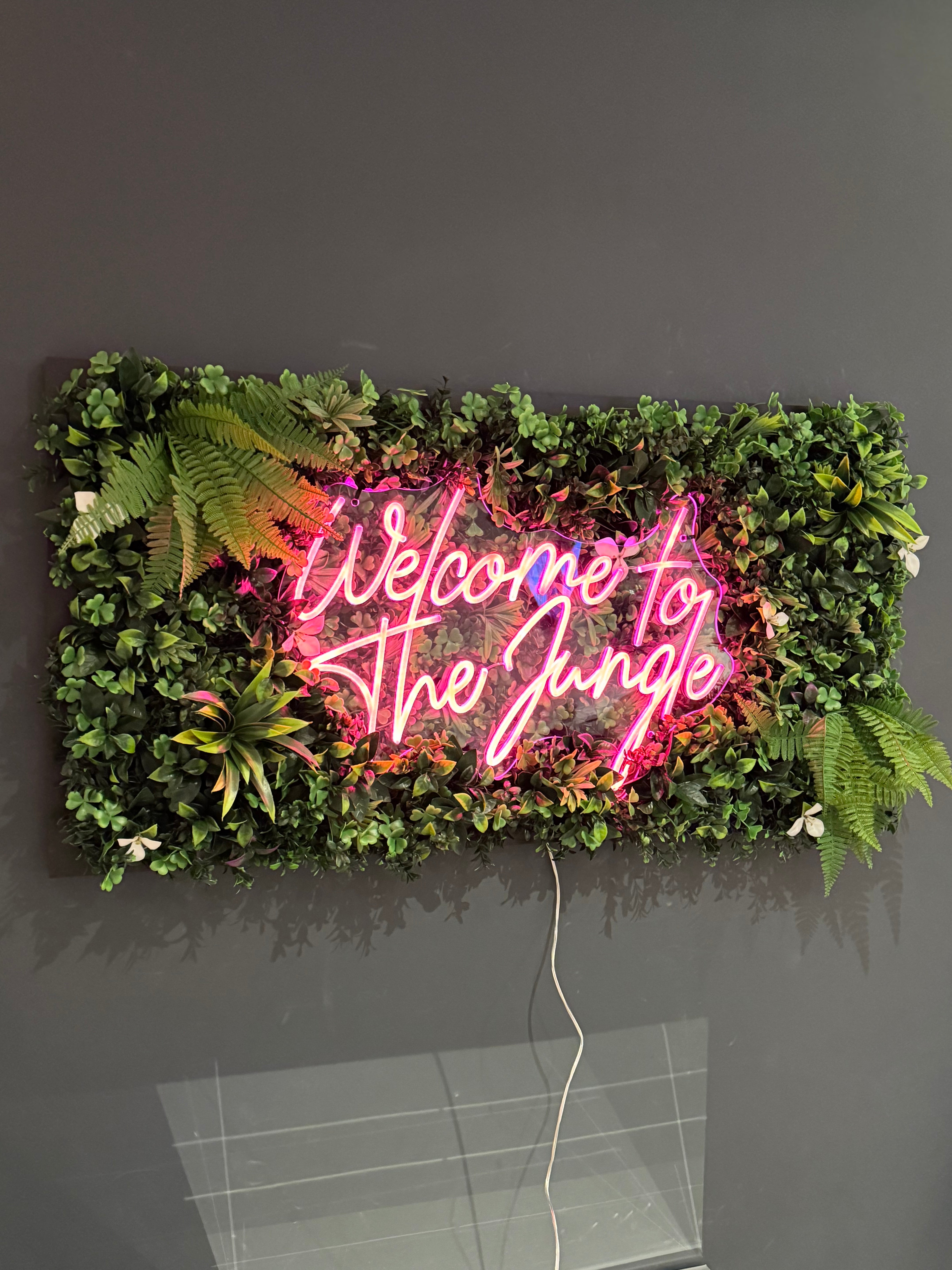 Welcome to the Jungle Tropical Framed LED sign