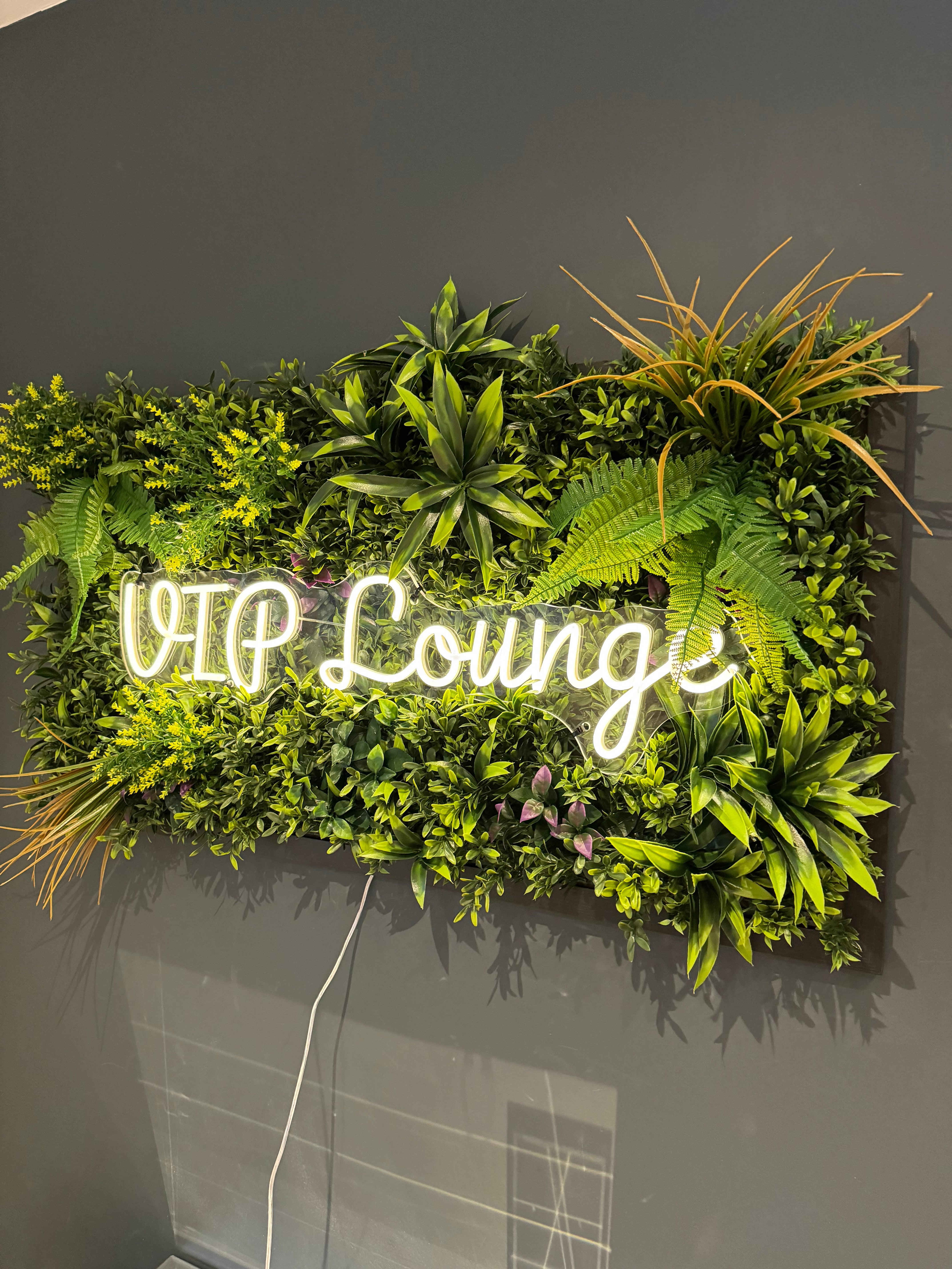 VIP Lounge Tropical Framed LED sign