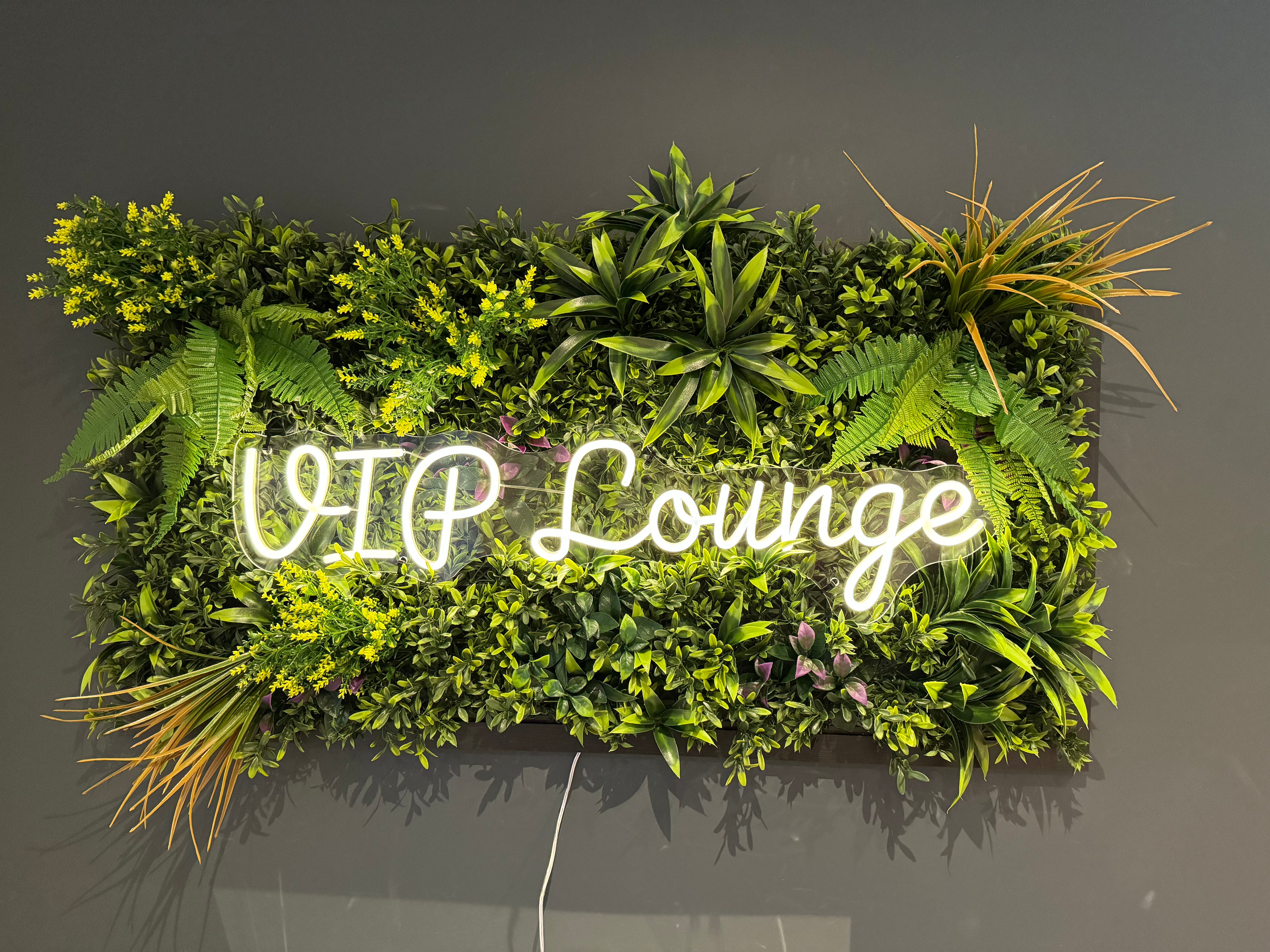 VIP Lounge Tropical Framed LED sign