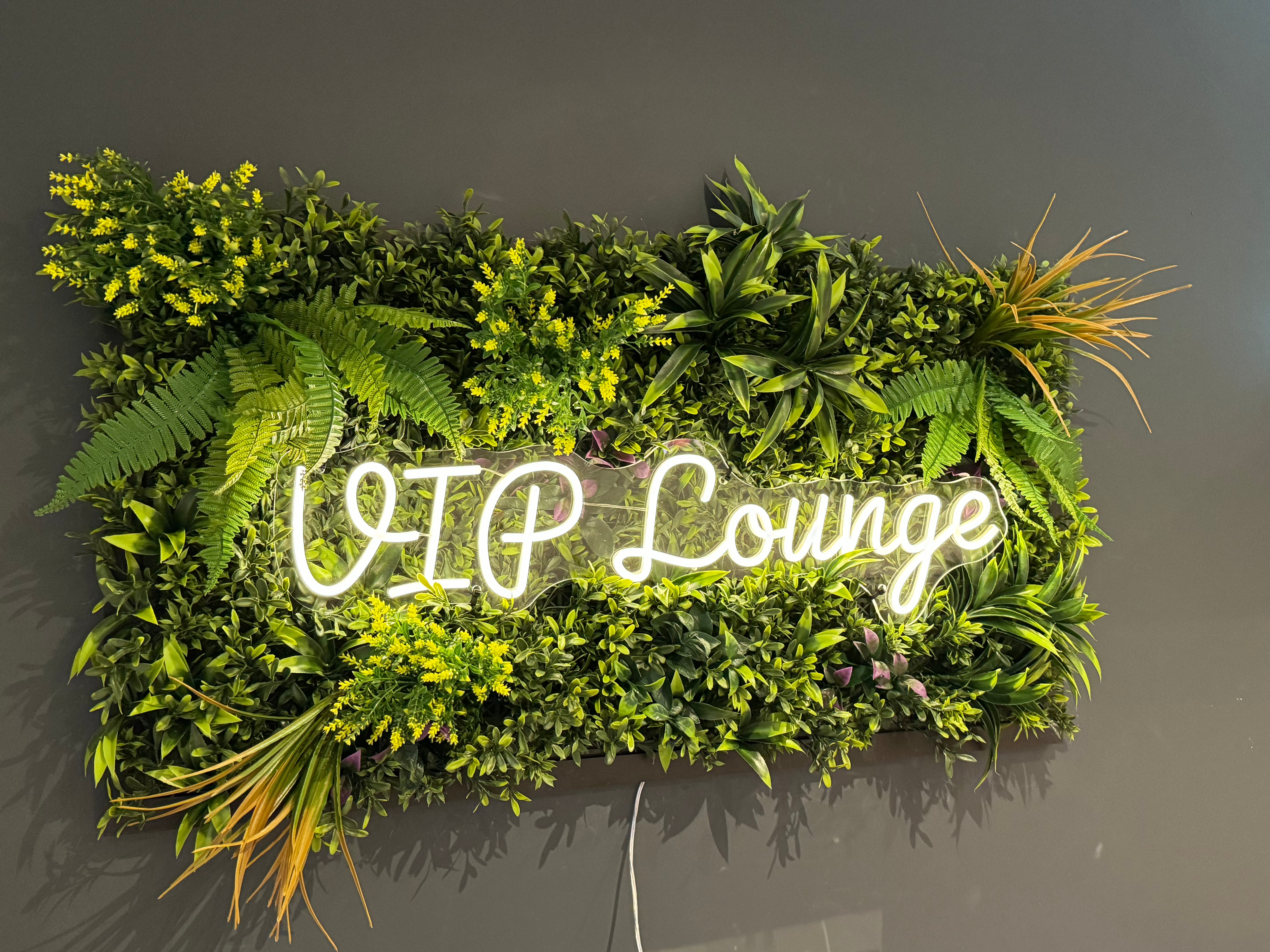 VIP Lounge Tropical Framed LED sign