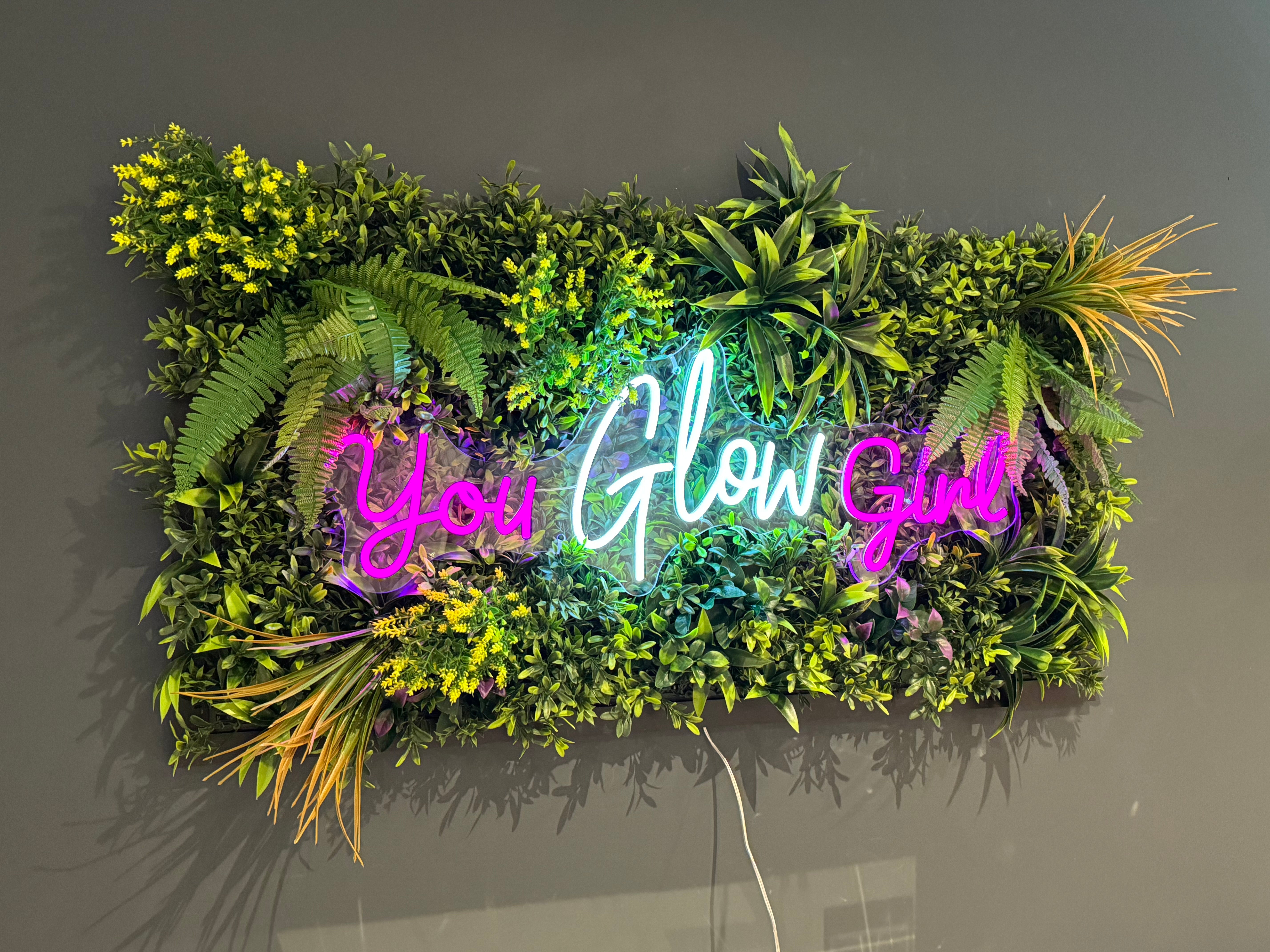 You Glow Girl Tropical Framed LED Sign