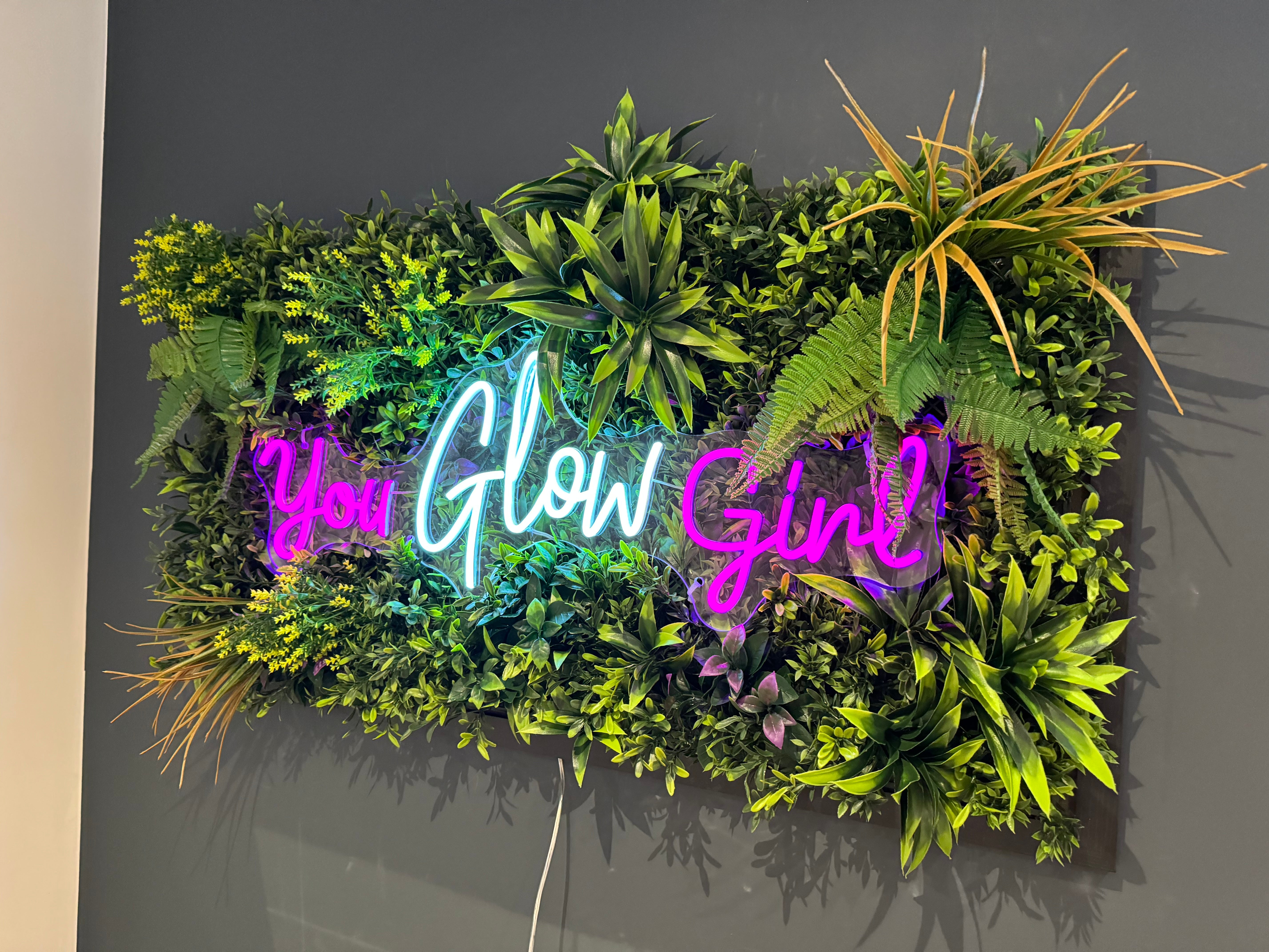 You Glow Girl Tropical Framed LED Sign