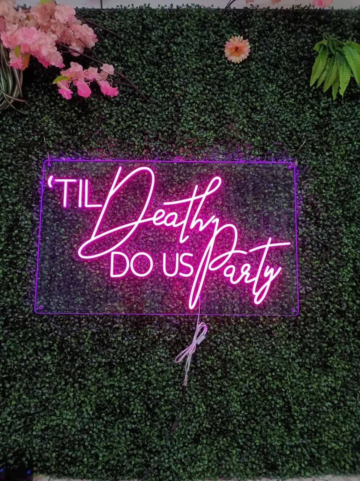 'Til Death Do Us Party Individual Neon LED Sign HIRE