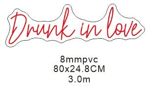 Drunk In Love Tropical Framed LED sign