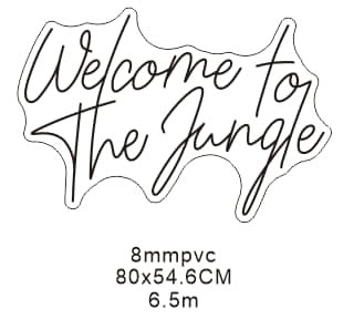 Welcome to the Jungle Tropical Framed LED sign