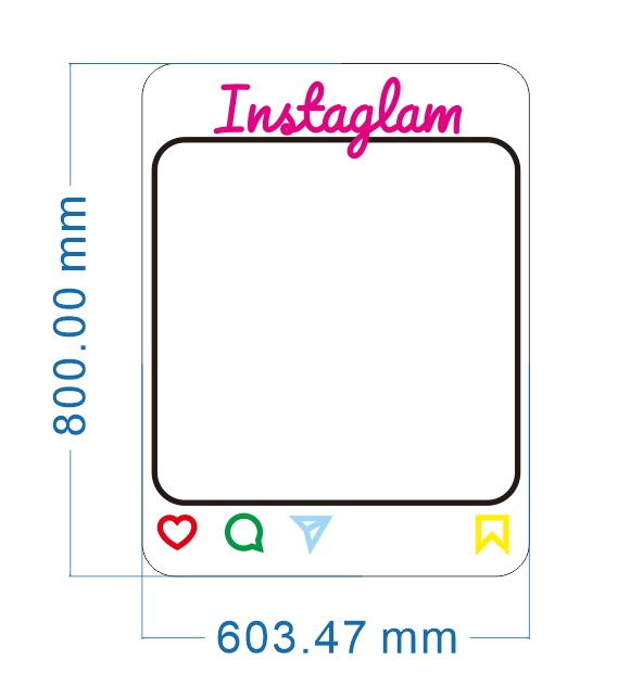 Instaglam Mirror Effect LED sign