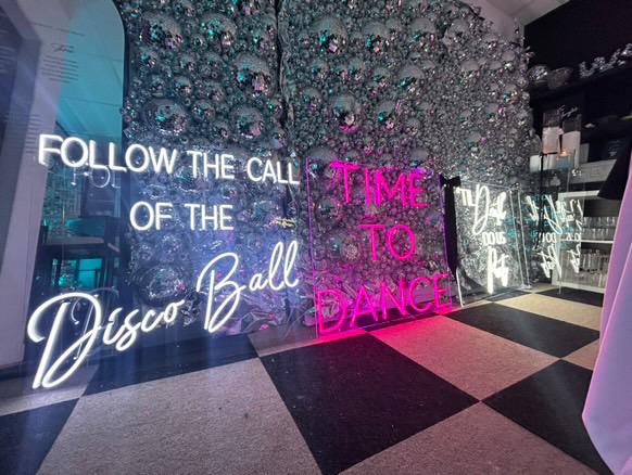 Follow The Call Of The Disco Ball Individual Neon LED Sign HIRE
