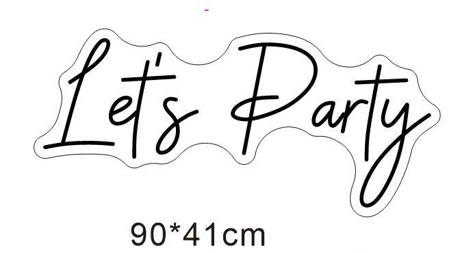 Let's Party Neon LED Individual Sign