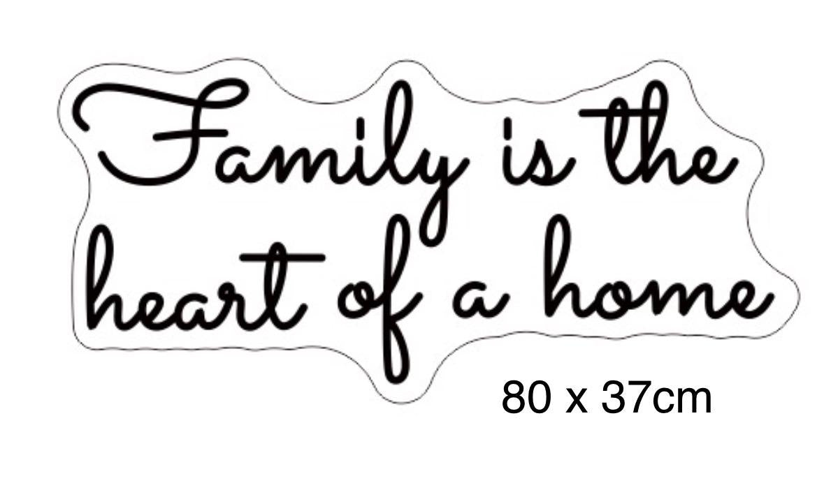 Family Is The Heart Of The Home Neon LED Individual Sign