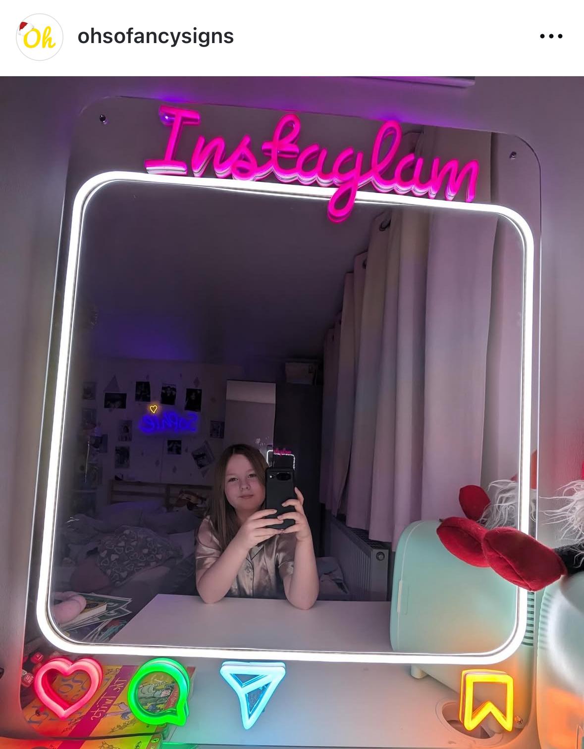 Instaglam Mirror Effect LED Neon sign