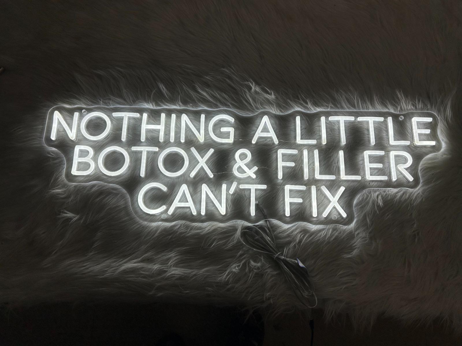 Nothing A Little Botox & Filler Can't Fix Neon LED Individual Sign