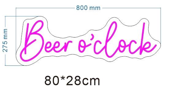 Beer o'clock Neon LED Individual Sign