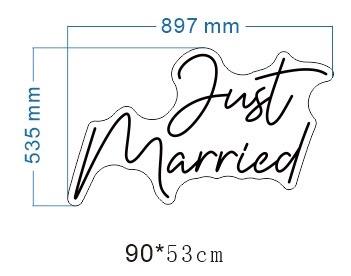 Just Married Individual Neon LED Sign HIRE