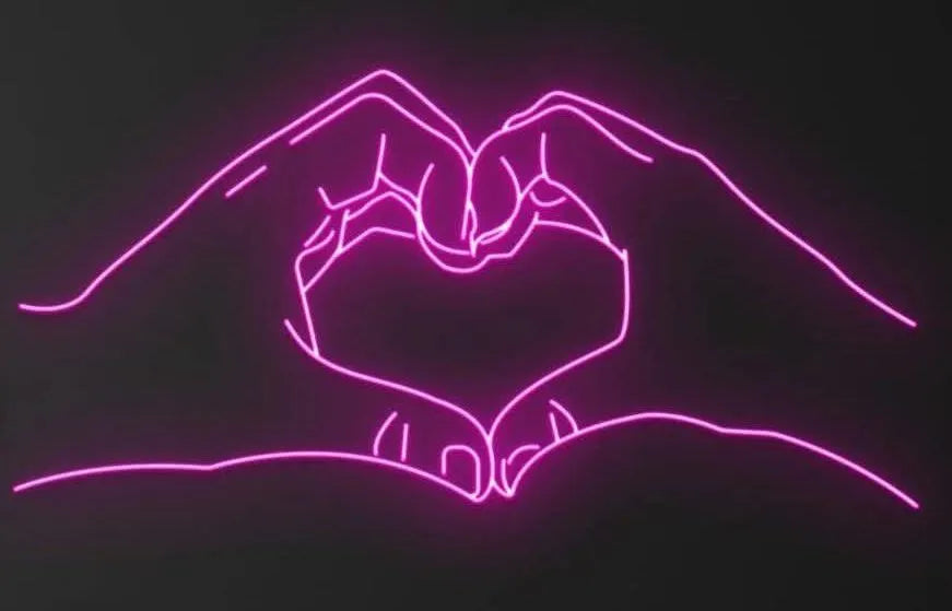 Love Heart Hands Neon LED Individual Sign