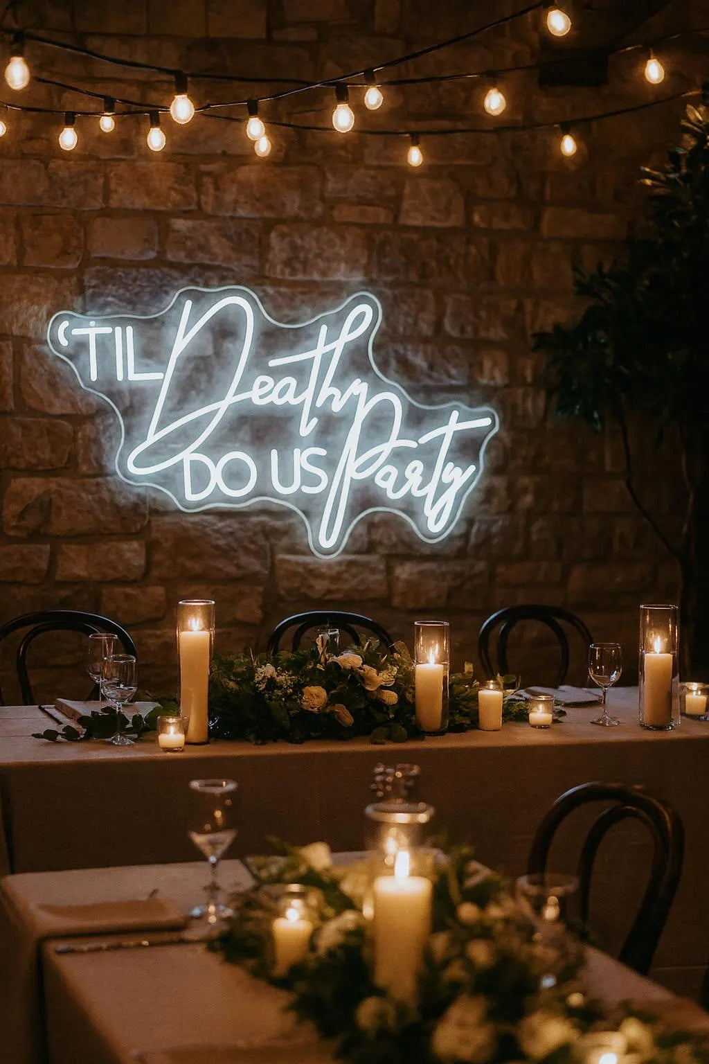 Til Death Do Us Party Neon LED Individual Sign