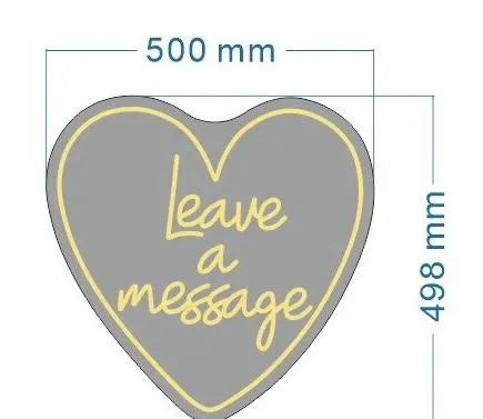 Leave A Message Heart Neon LED Individual Sign