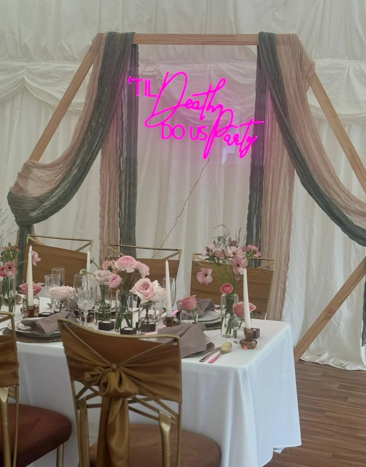 'Til Death Do Us Party Individual Neon LED Sign HIRE