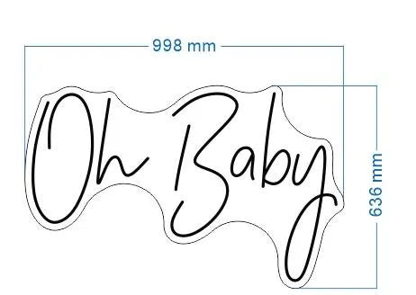 Oh Baby Individual Neon LED Sign HIRE