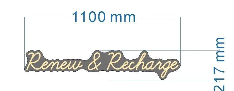 Renew & Recharge Neon LED Individual Sign