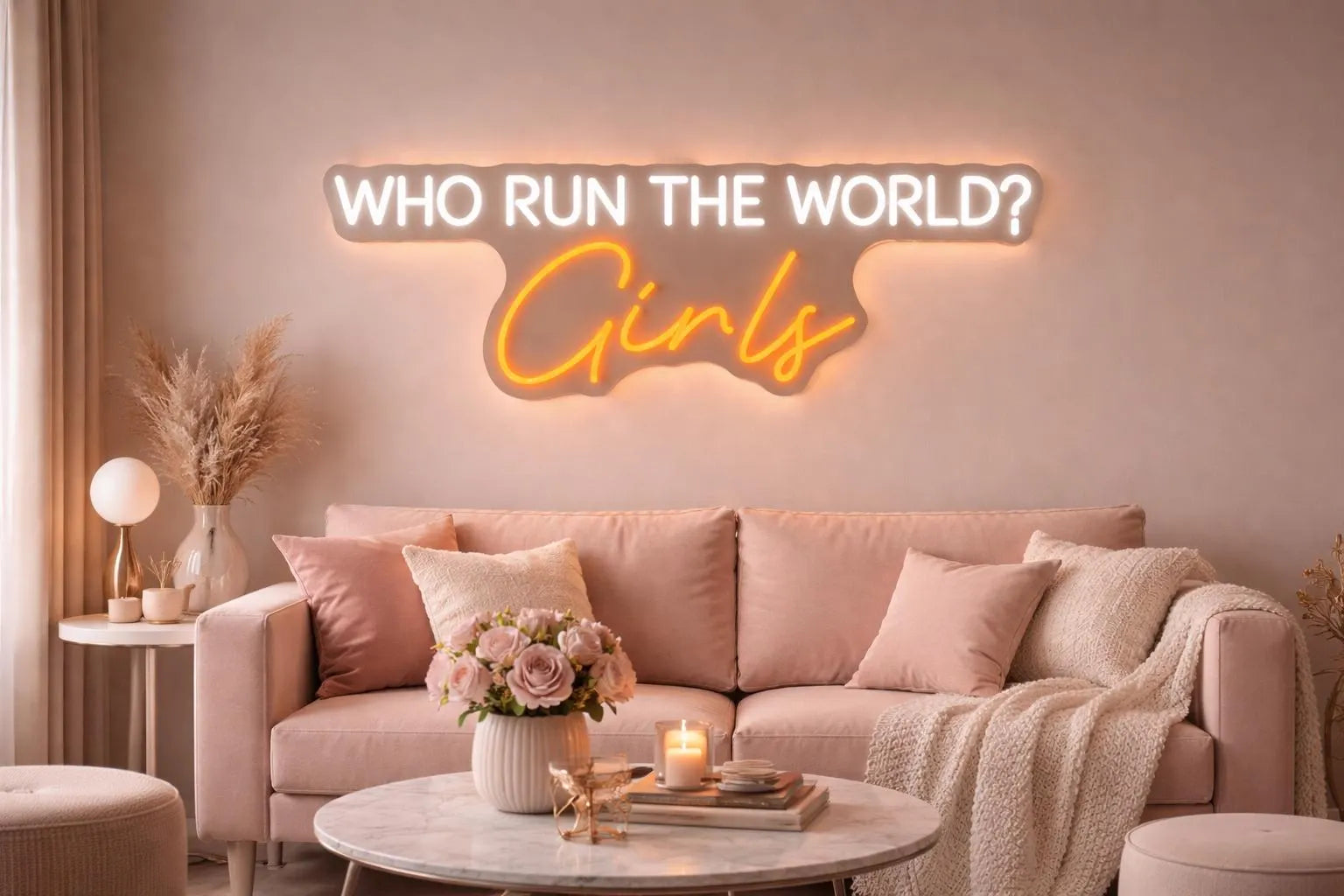 Who Run The World? Girls Neon LED Individual Sign