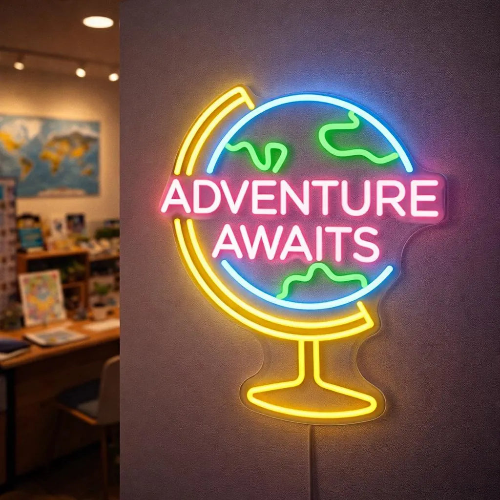 Adventure Awaits Neon LED Individual Sign