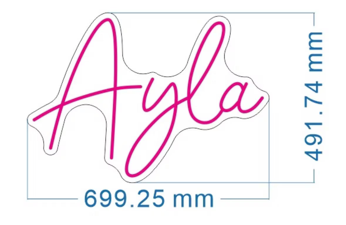 Ayla Custom Neon LED Individual Sign
