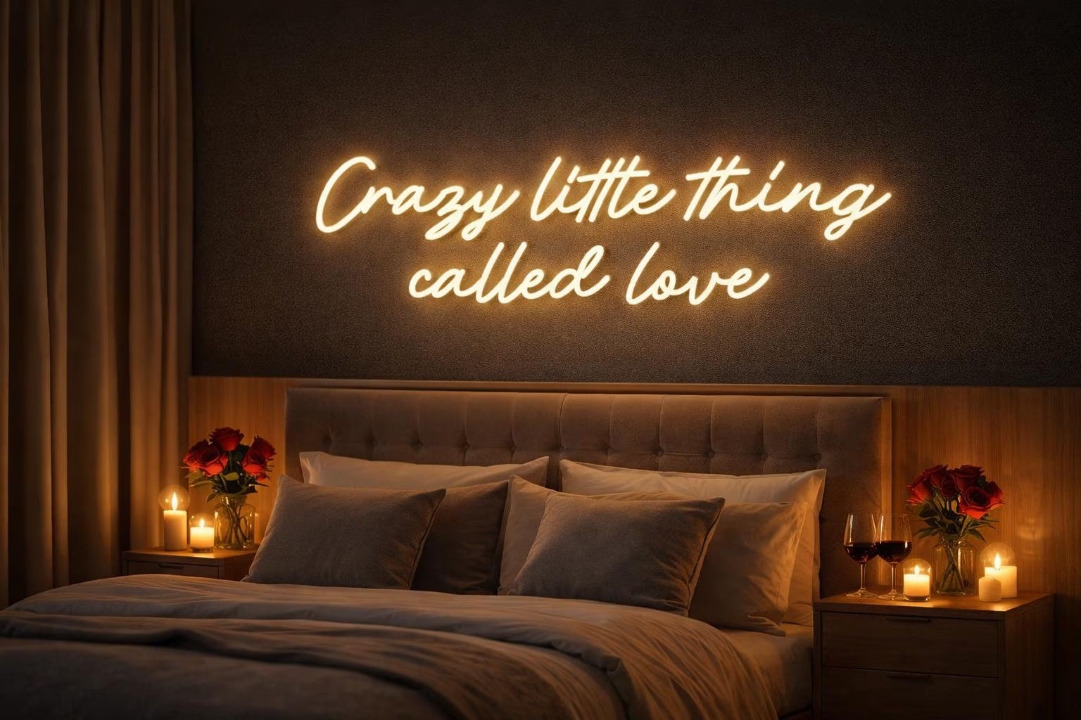 Crazy Little Thing Called Love Neon LED Individual Sign