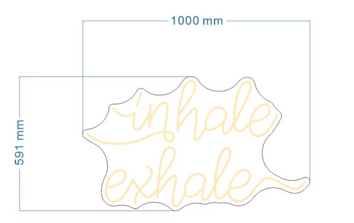 Inhale Exhale Neon LED Individual Sign