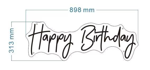 Happy Birthday RGB Neon LED Sign HIRE