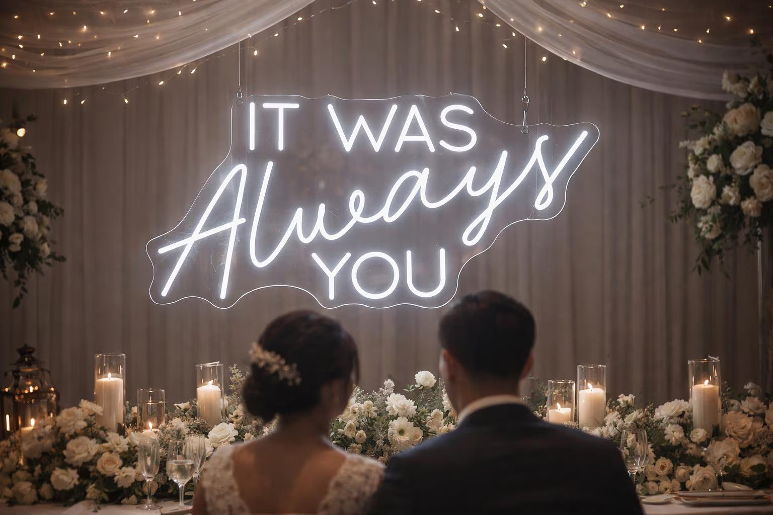 It Was Always You Individual Neon LED Sign HIRE